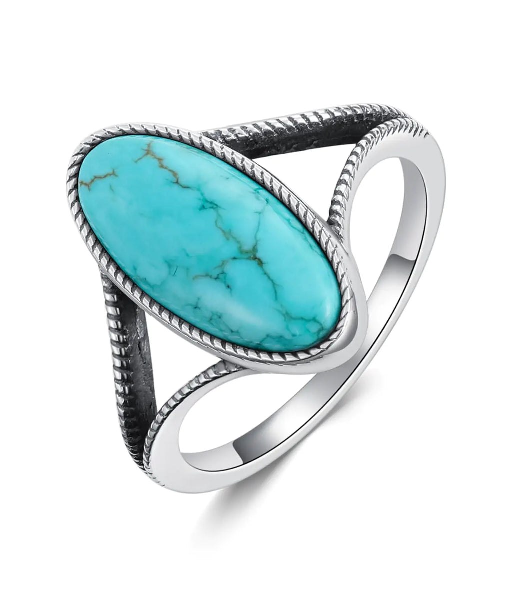 Large Authentic Turquoise Ring (Size 6)