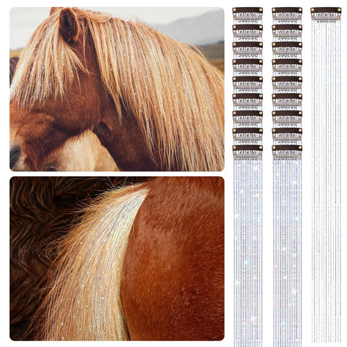 18 Pcs Horse Accessory Clip in Hair Extensions