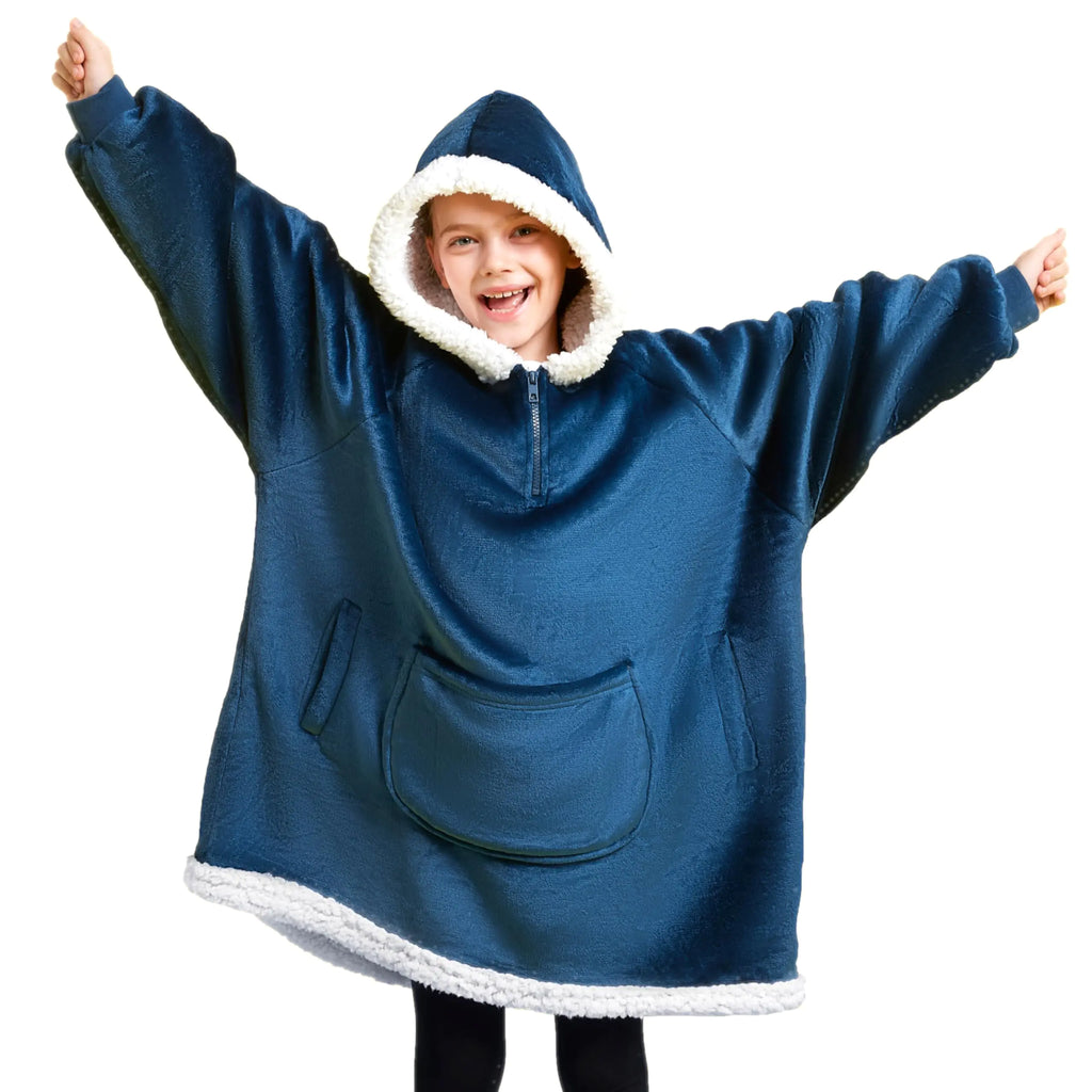 Wearable Blanket Hoodie (Blue)