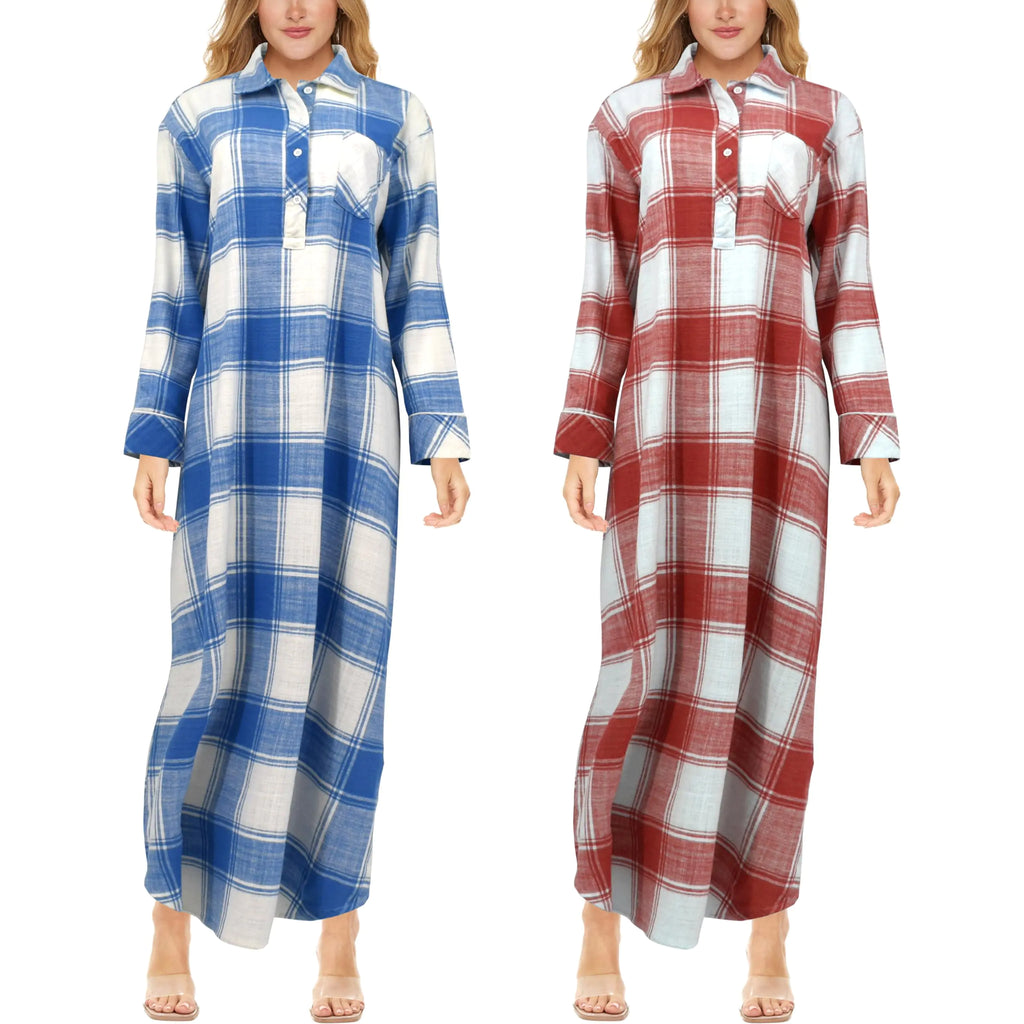 Sexy Basics Women's Flannel Sleep Shirts