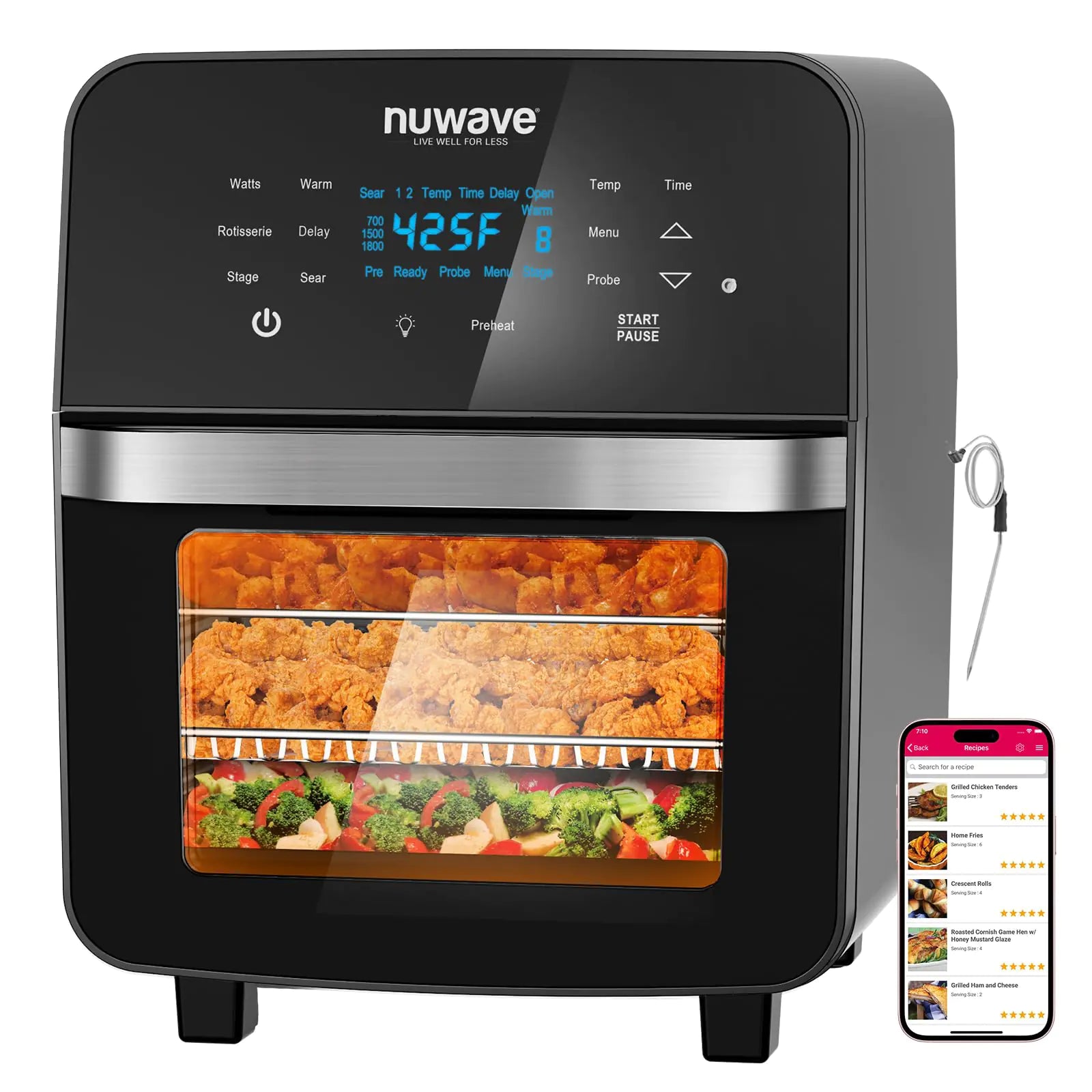 Nuwave Brio 15.5Qt 10-IN-1 Air Fryer/Rotisserie Oven
