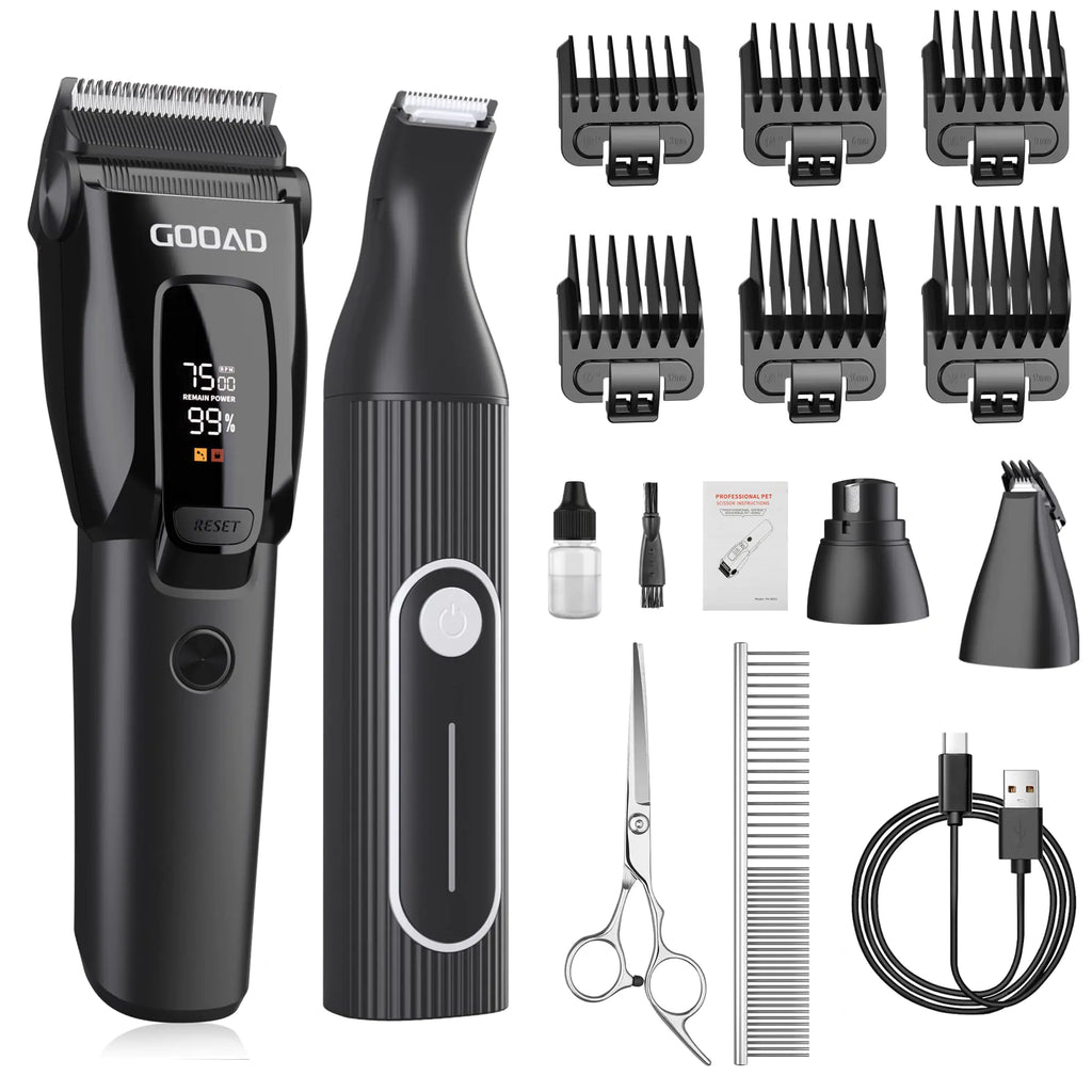 3-Speed Dog Grooming Clippers for Thick Coats