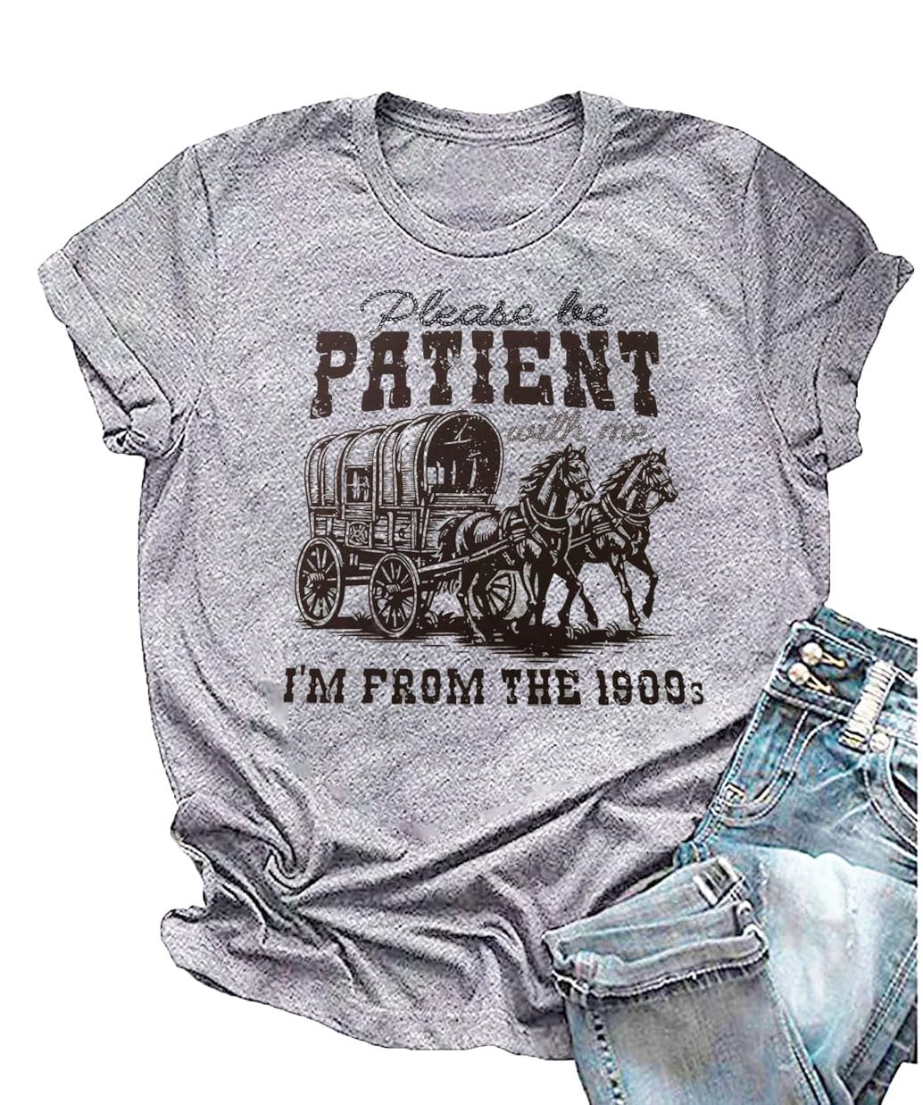 Women's Please Be Patient with Me Im from The 1900s T-Shirt (Large)