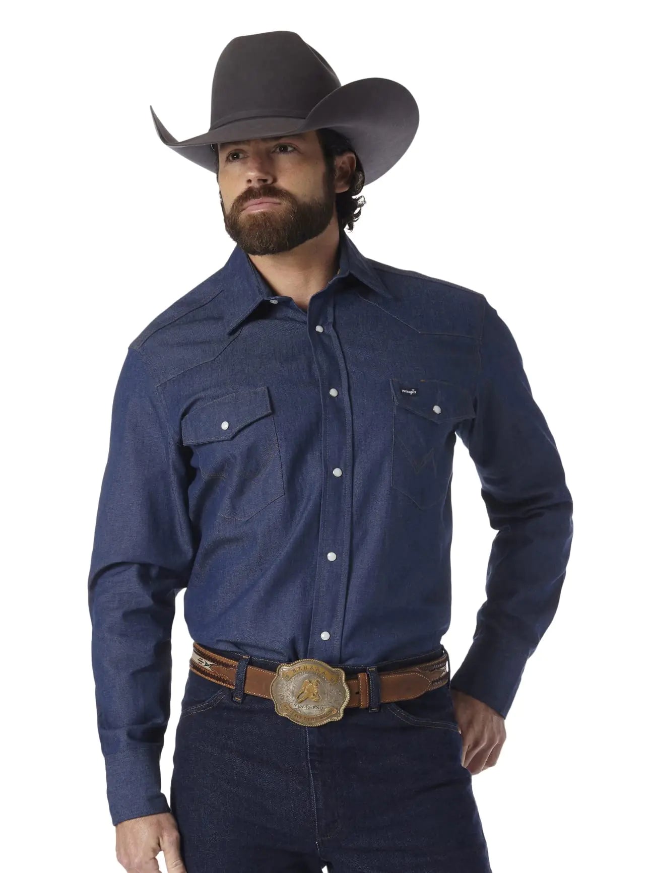 Wrangler Men's Cowboy Cut Denim Shirt
