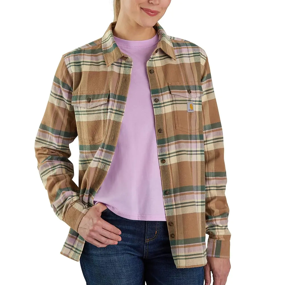 Carhartt Women's Relaxed Fit Flannel Shirt (Medium)