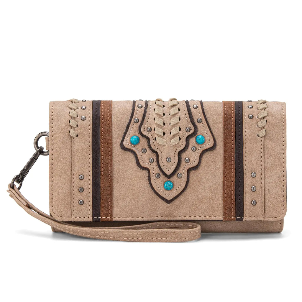 Montana West Whipstitch Wristlet Wallet