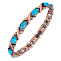 Copper and Turquoise Magnetic Bracelet