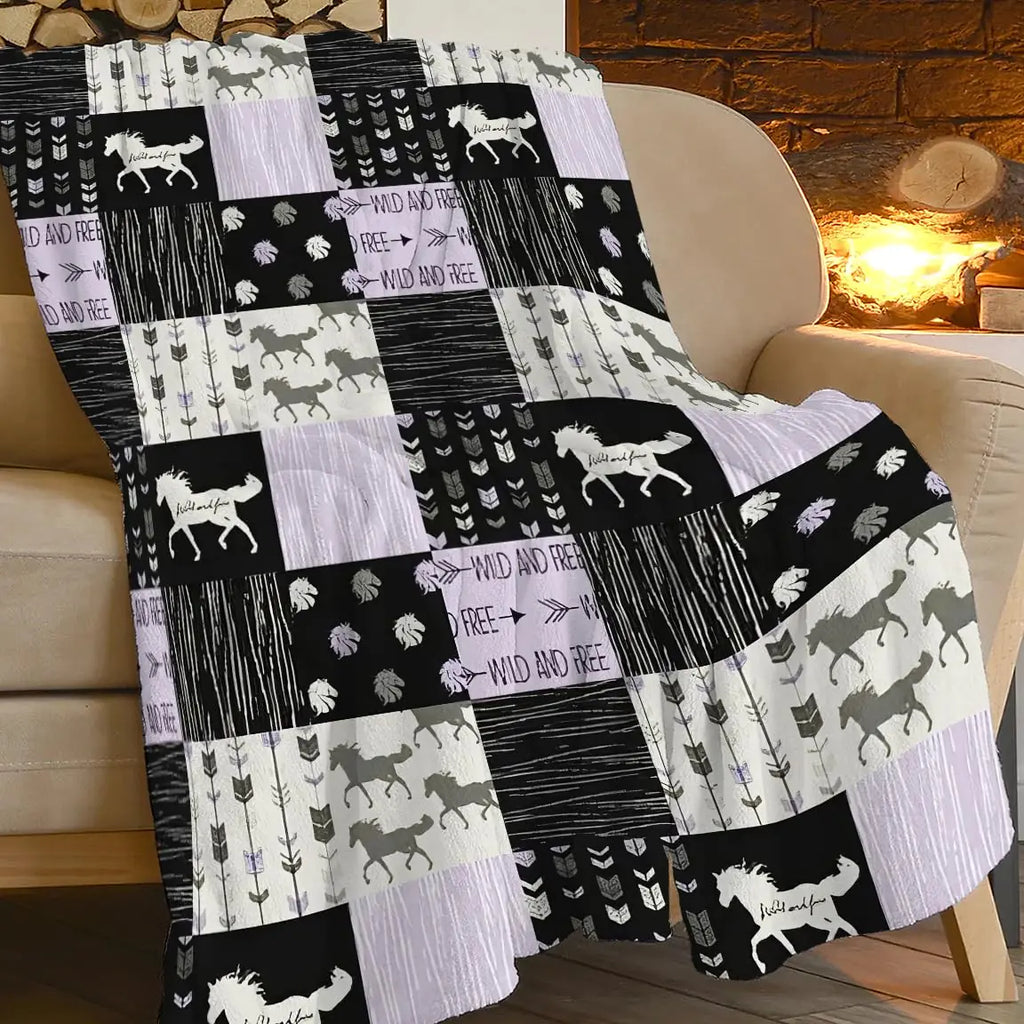 Western Horse Blanket (Purple - 40"x50")