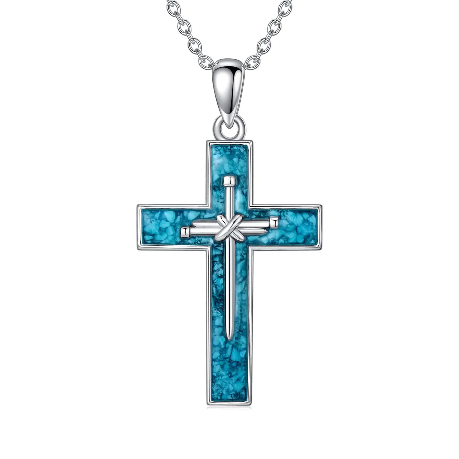 Turquoise Cross Necklace