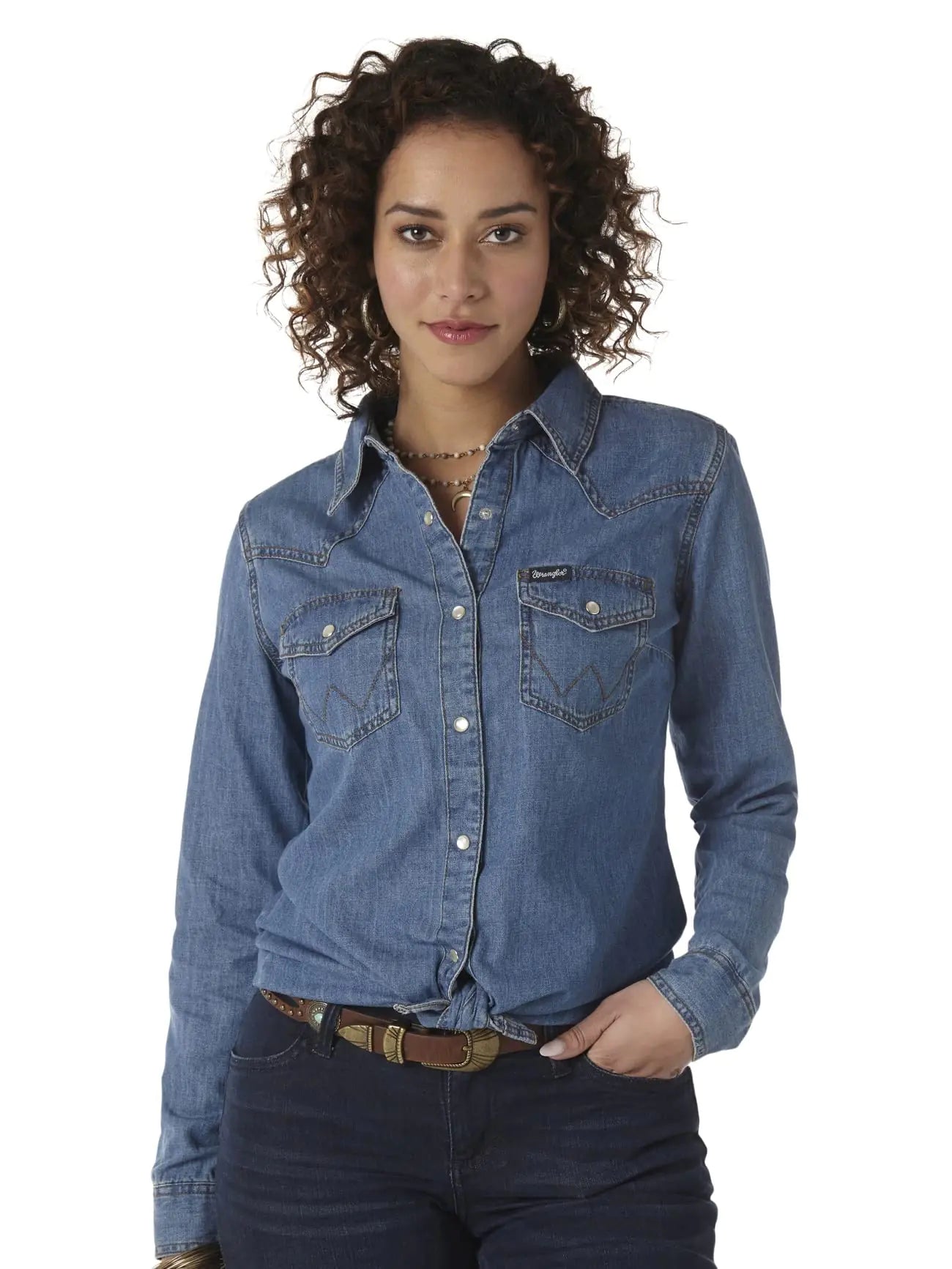 Wrangler Women's Retro Long Sleeve Western Snap Shirt