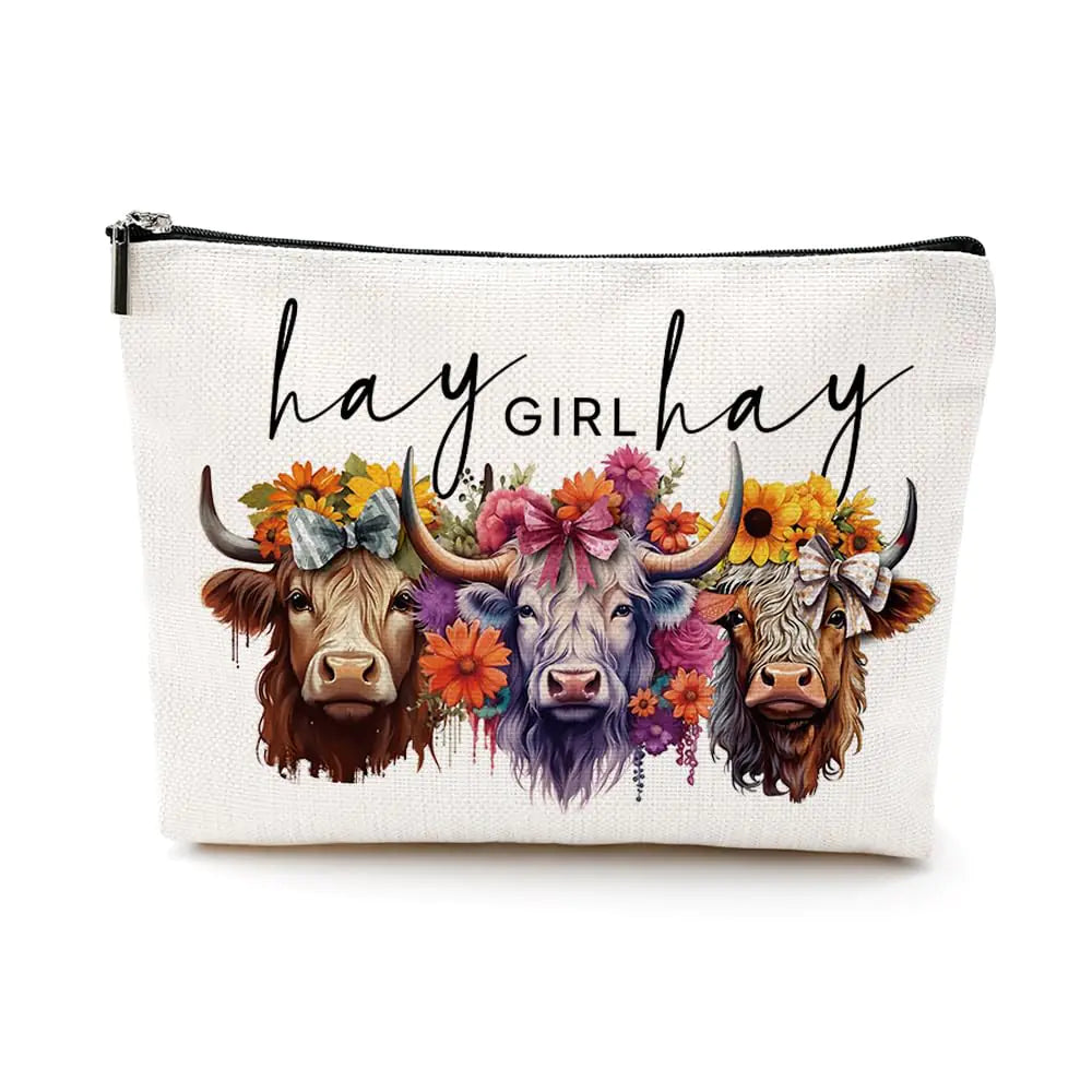 Cute Cow Makeup Bag