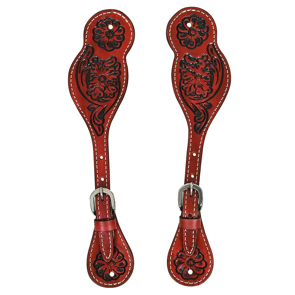 Mahogany Western Spur Straps