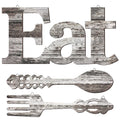 EAT Sign Fork and Spoon Wall Decor